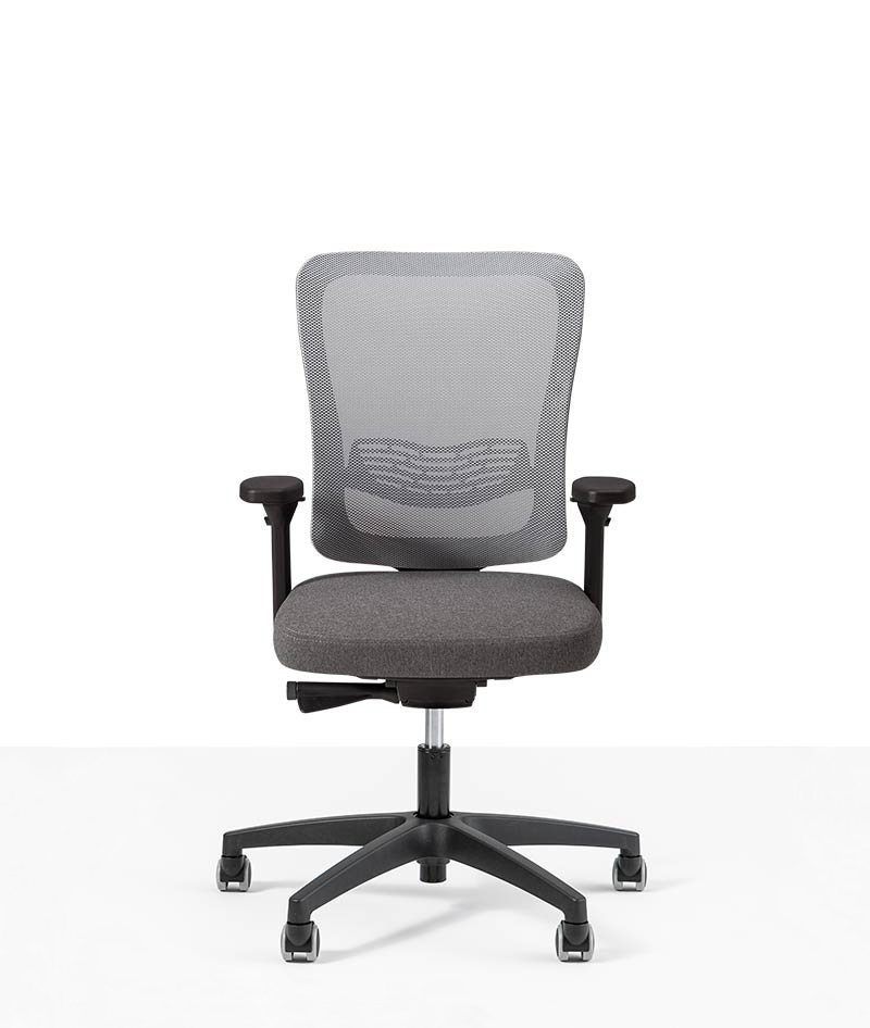 seduta kiva grey alta rete operativa artigianale di design per ufficio vista1 frontale moschella