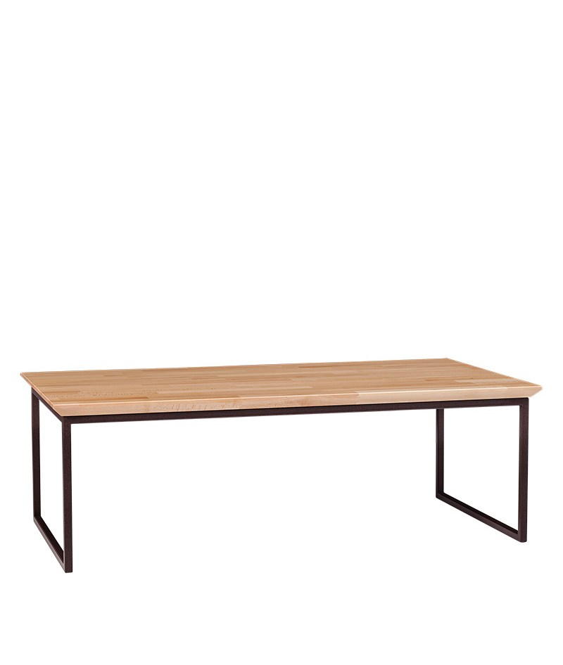tavolo kube s 60120 in legno tavolo artigianale di design per ufficio vista2 trequarti moschella