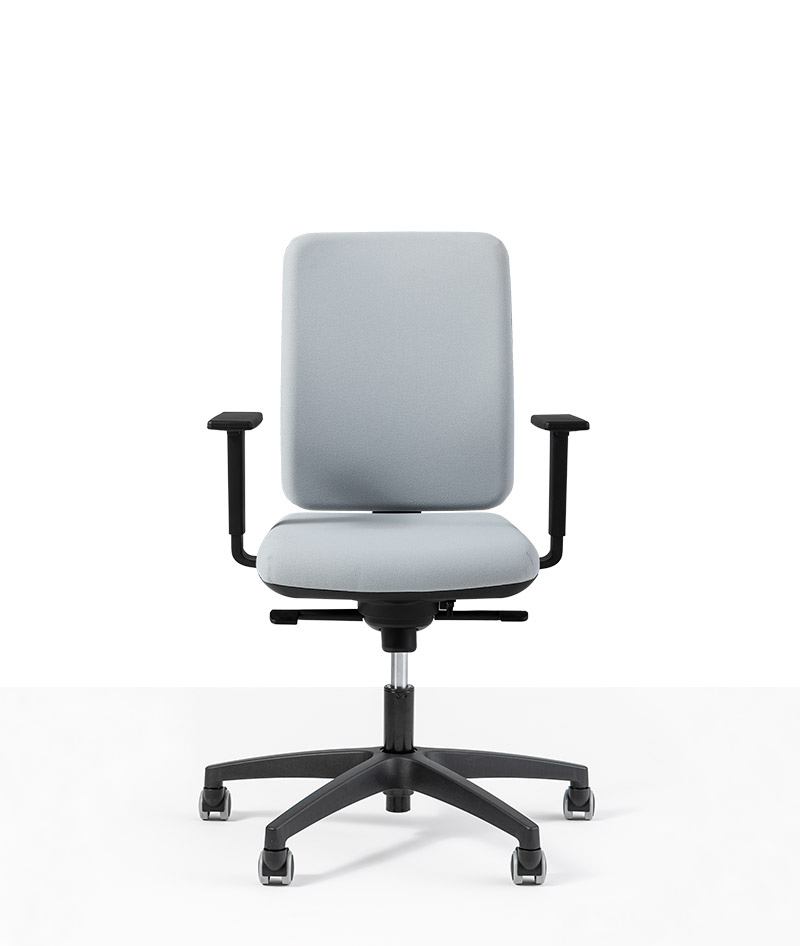 seduta ready alta grigio operativa artigianale di design per ufficio vista1 frontale moschella