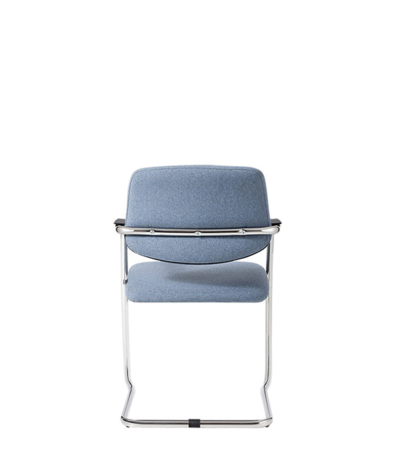 seduta urban visitatore slitta blue ospite artigianale di design per ufficio vista4 retro moschella