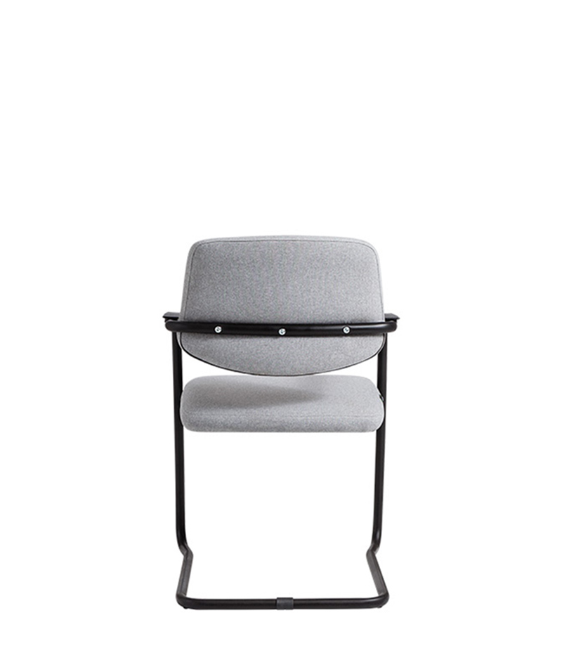 seduta urban visitatore slitta grigio ospite artigianale di design per ufficio vista4 retro moschella