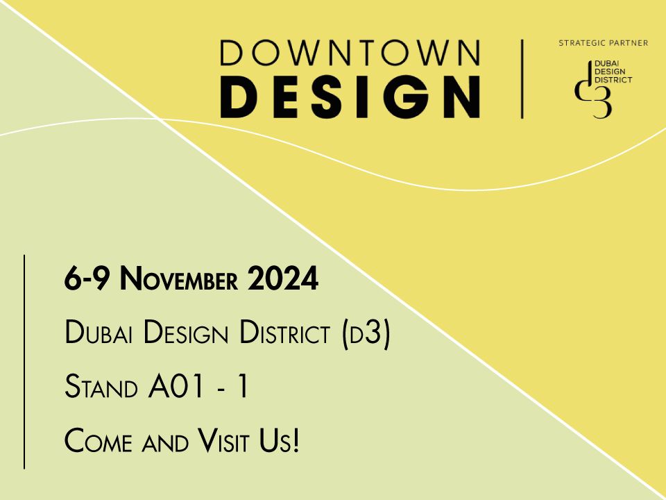 banner fiera di Dubai Downtown Design 6-9 novembre 2024